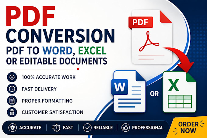 convert PDF to word, excel, or editable documents accurately