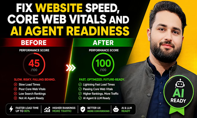 fix wordpress website speed and core web vitals of website