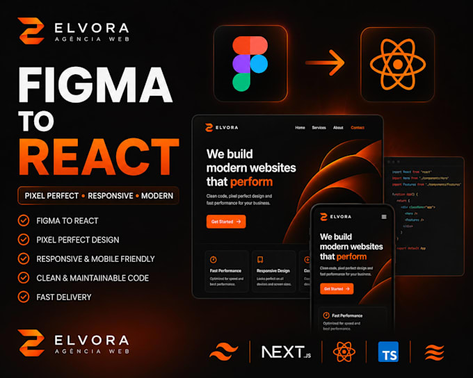 convert figma to react website