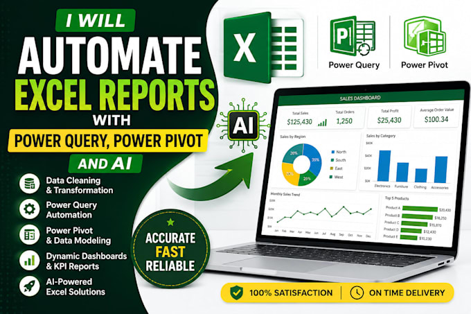 automate excel reports with power query, power pivot and ai