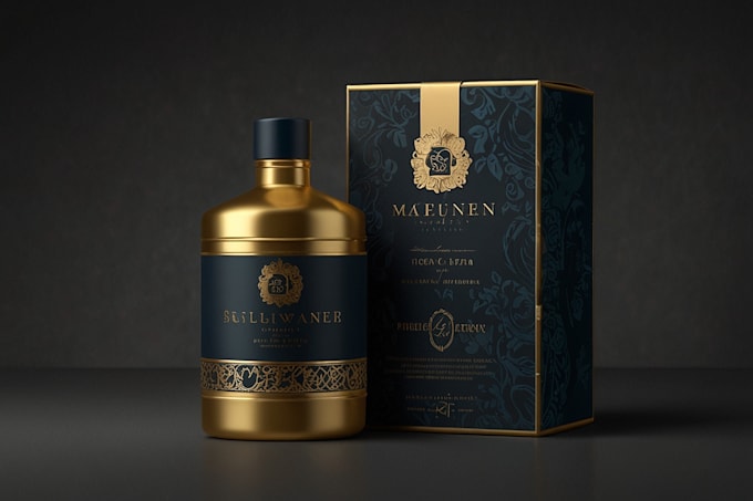 design luxury product packaging, box and label design
