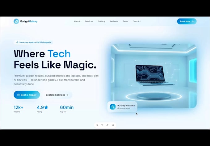 create modern websites for businesses