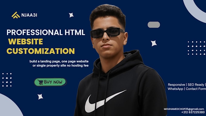 create a modern HTML landing page or one page website