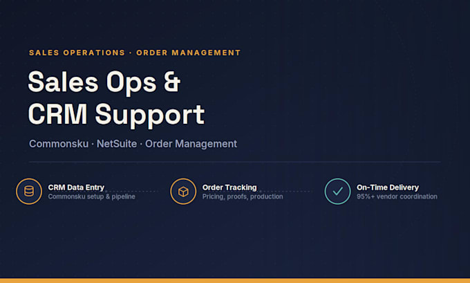be your CRM and order management VA using commonsku