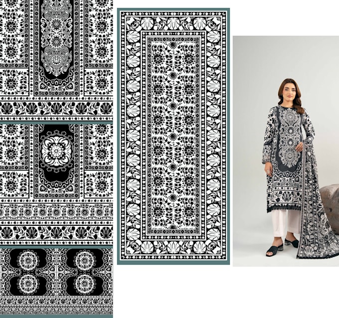 create seamless fabric design for printing