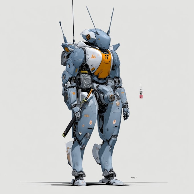 design sci fi mecha and robot concept art