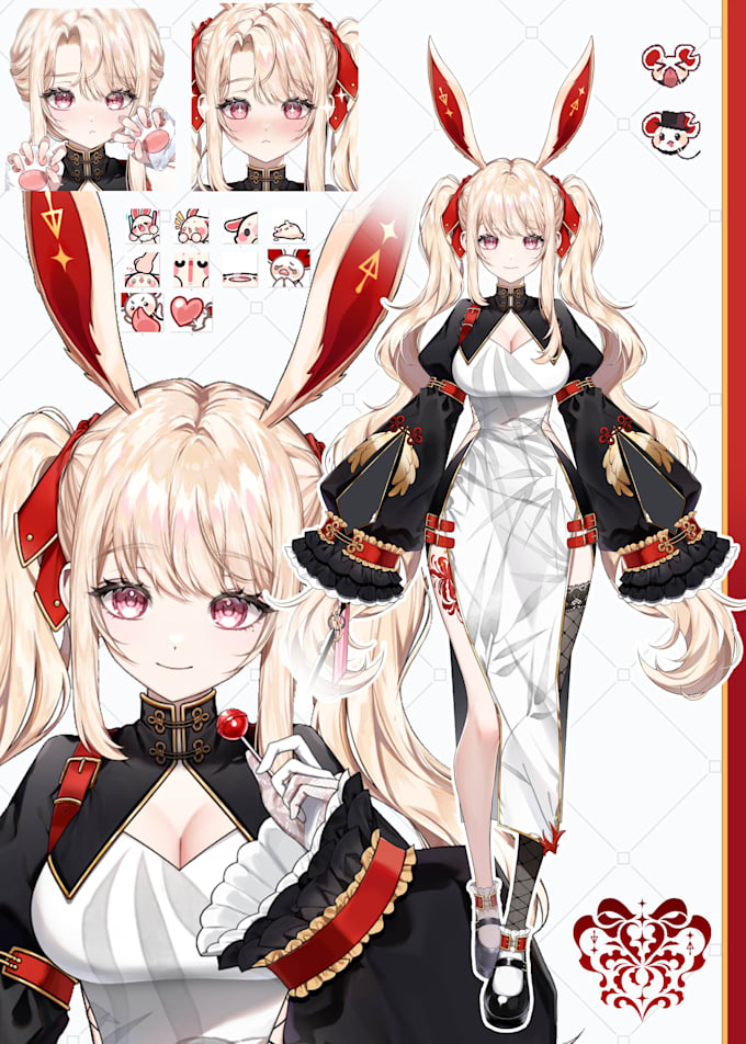 design stream overlay, twitch vtuber background, live 2d vtuber model, rigging