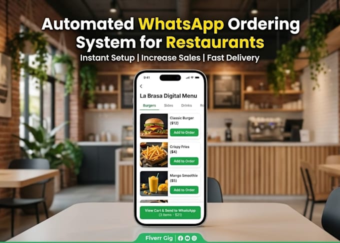 create an automated whatsapp ordering system