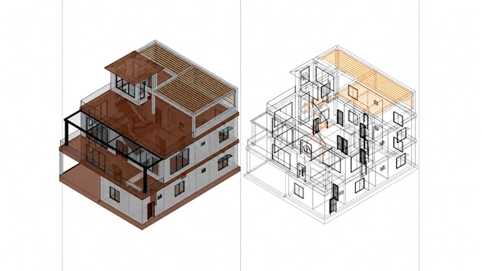 create revit bim models and construction drawings