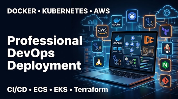 deploy docker, kubernetes, AWS ecs, and automate your devops infrastructure