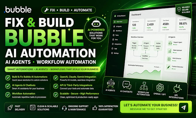 fix build bubble ai automation, bubble ai agents, bubble workflow automation