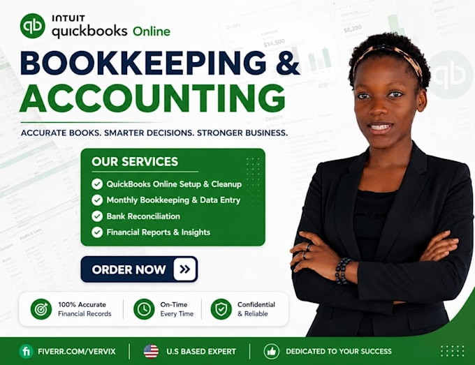 do bookkeeping and quickbooks online and accounting support