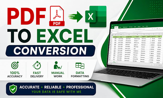 professionally convert PDF to excel spreadsheet