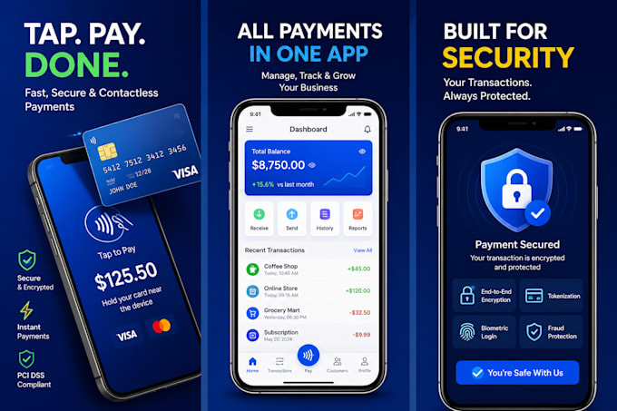 build a secure tap to pay, tap and pay, nfc payment app