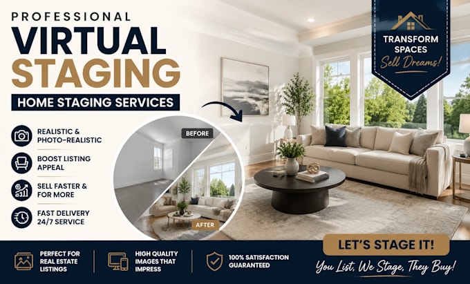 design viral property virtual staging, home staging services