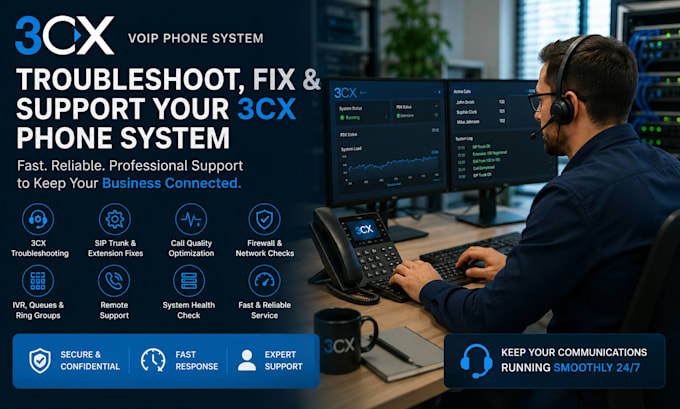troubleshoot fix and support your 3cx voip phone system