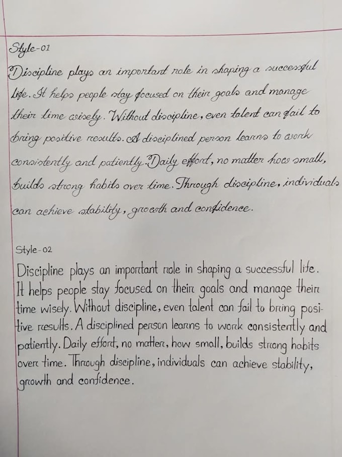 do beautiful handwriting in english and bengali