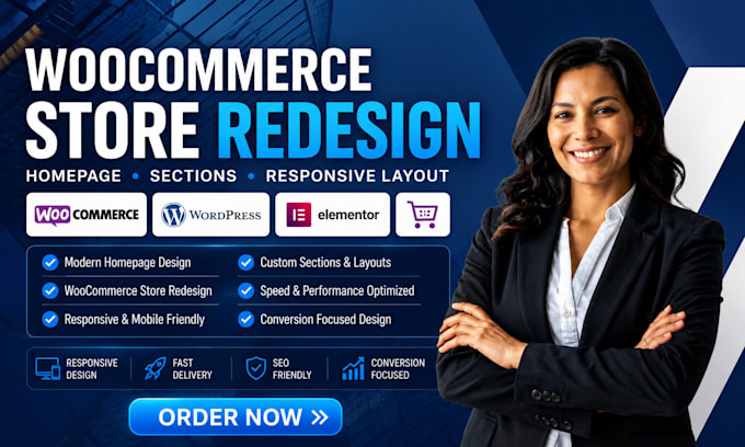 design redesign woocommerce store redesign homepage sections, responsive layout