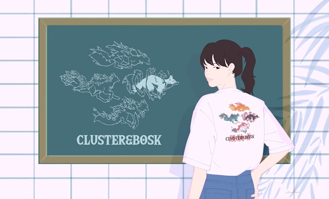 create anime style design for tshirt and merch