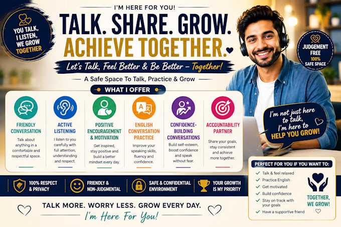 provide friendly conversation and english chat support