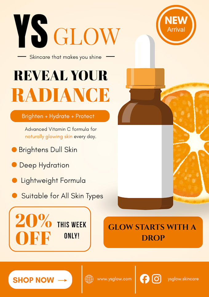 design a professional skincare advertisement poster