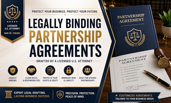 write a legally binding partnership agreement for your business