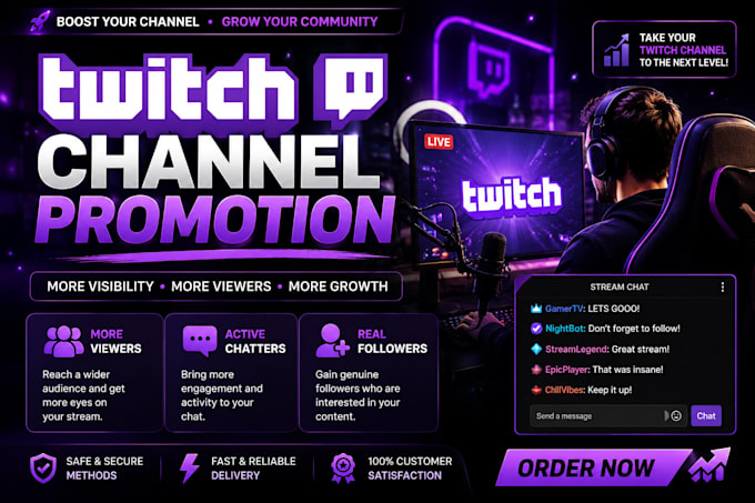promote your twitch channel for real viewers and growth