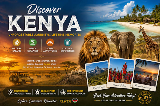 create a personalized kenya tours and travel safari and vacation itinerary