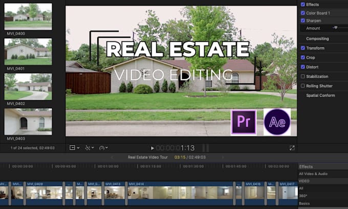 edit real estate property walkthrough videos professionally