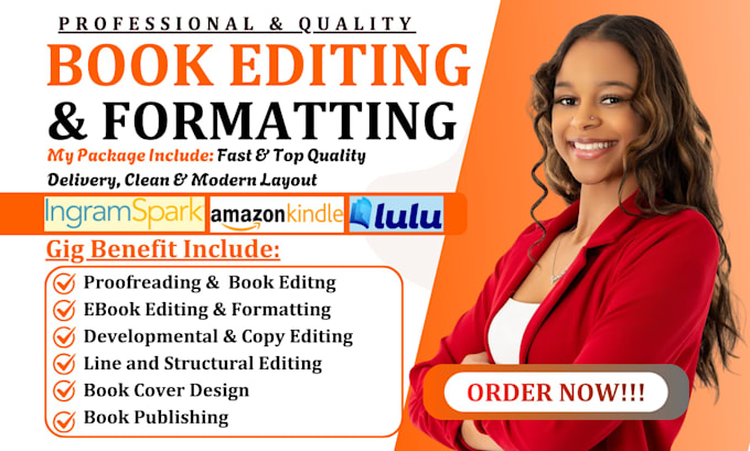 book editing and formatting copy line and developmental editing for amazon KDP