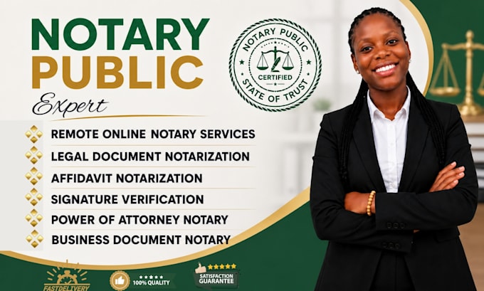 provide fast and reliable online notarization, affidavit and document services