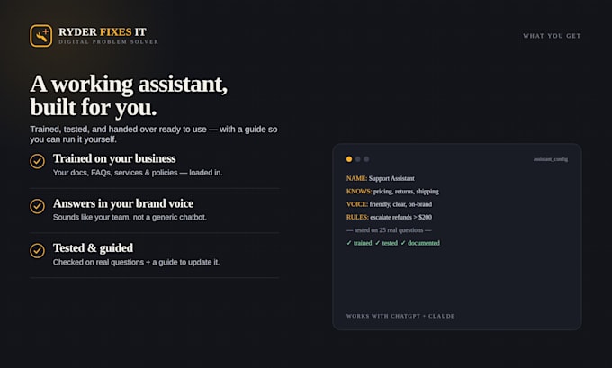 build a custom ai chatbot and gpt assistant for your business