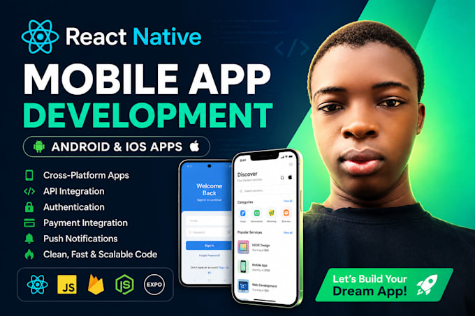 develop a react native app for android and ios