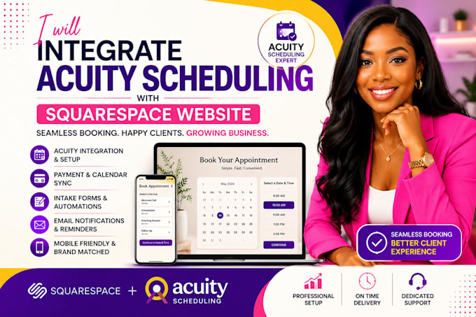 integrate acuity scheduling with squarespace website
