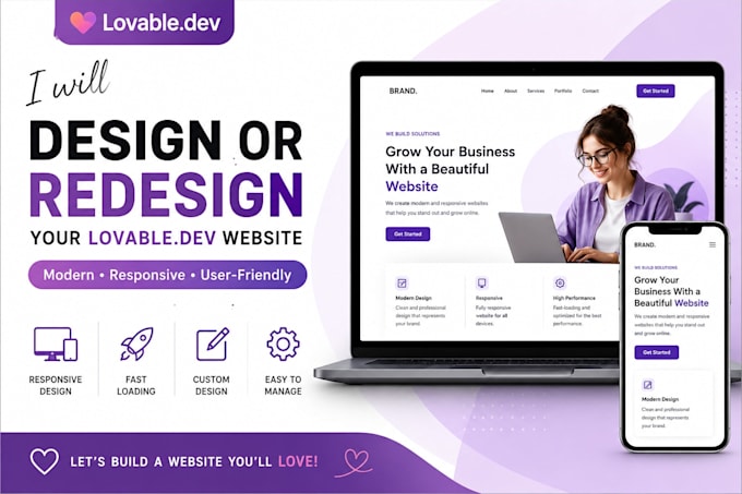 design, redesign, customize, or fix your lovable dev website