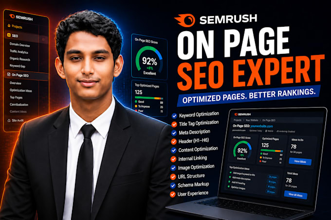 do on page SEO optimization for wordpress wix shopify website