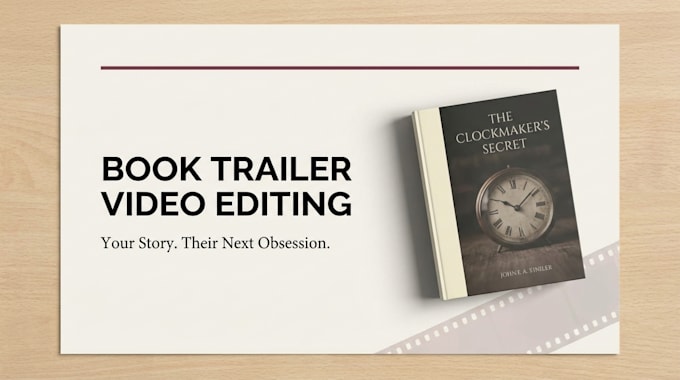 create a cinematic amazon book trailer with voiceover for authors