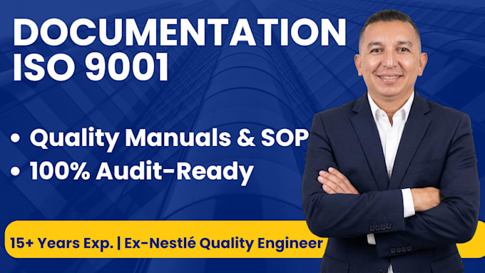 write your professional iso 9001 quality manual, qms