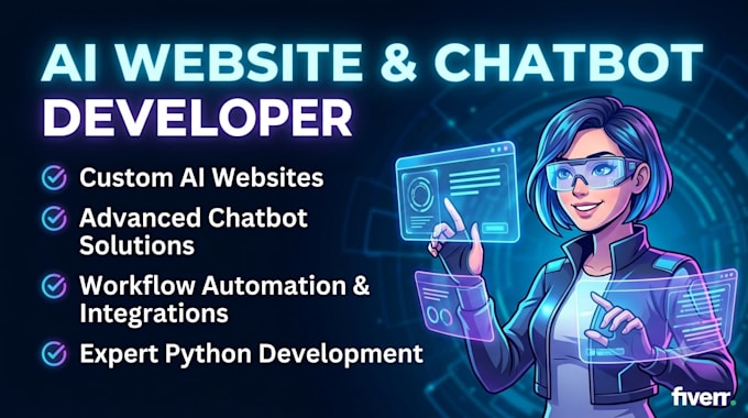 develop custom ai chatbots , websites automation and ai tools