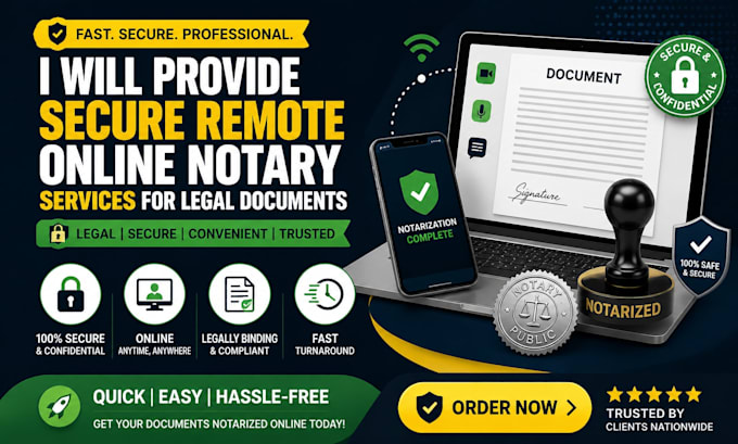 provide secure remote online notary services for legal documents