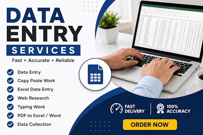 do data entry exel typing job graphics design