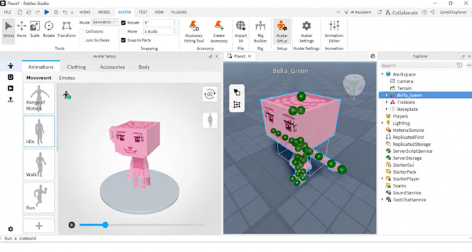 do roblox bundle rigging, character modelling, dynamic head