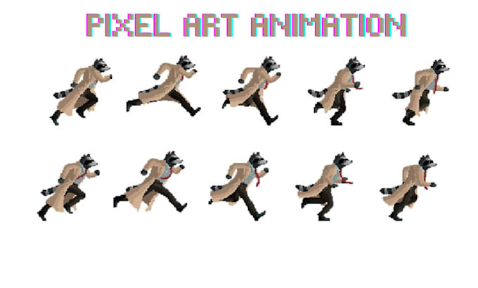 design unique pixel art character pixel animation