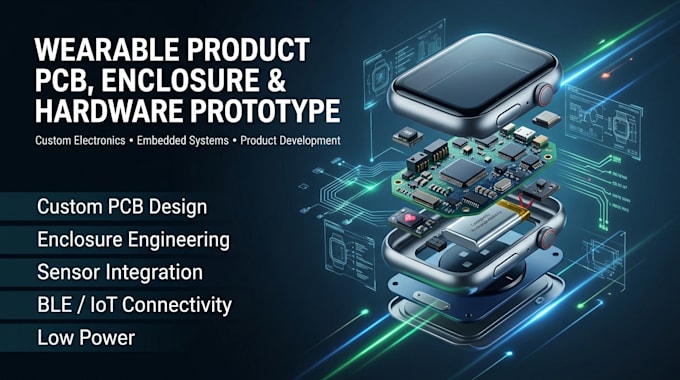 design wearable product pcb, enclosure and hardware prototype
