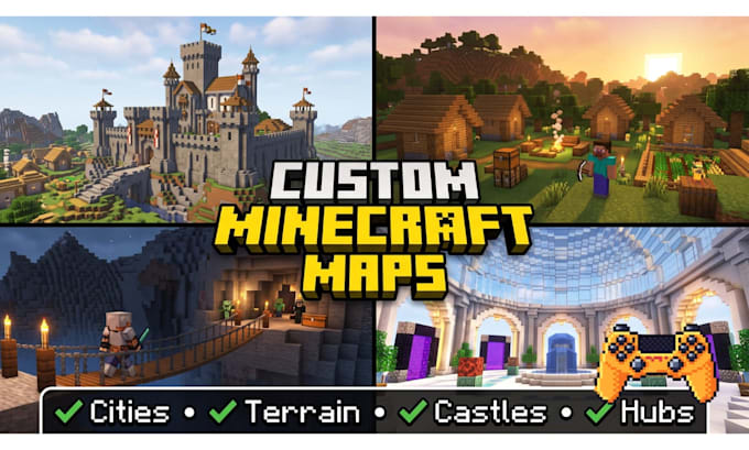 build custom minecraft city survival map minecraft map lobby hub terrain builds
