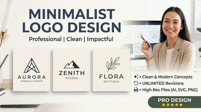 design a clean modern logo with source files
