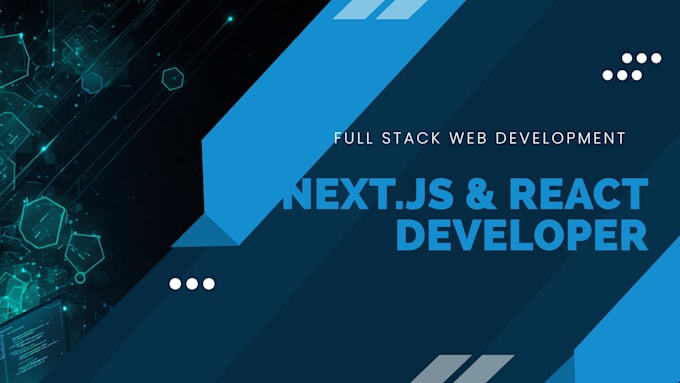 be your expert nextjs developer and react developer for web application