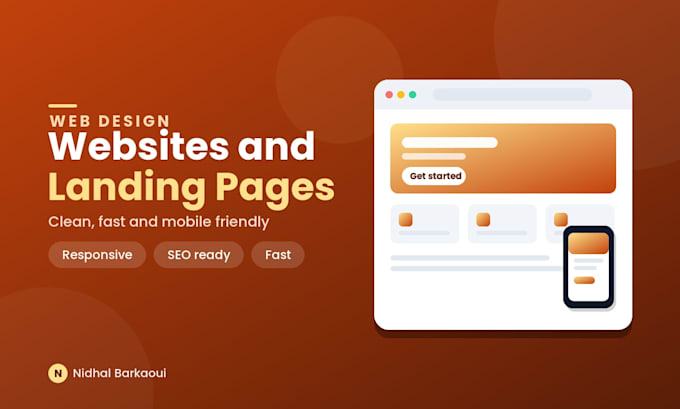 build a clean responsive one page website or landing page