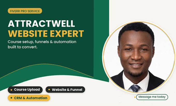 design attractwell website, and sales funnel