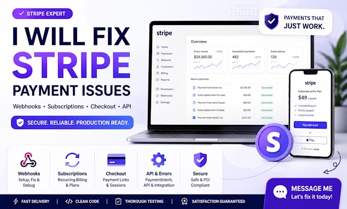 fix stripe webhooks, subscriptions, checkout and payment integration issues